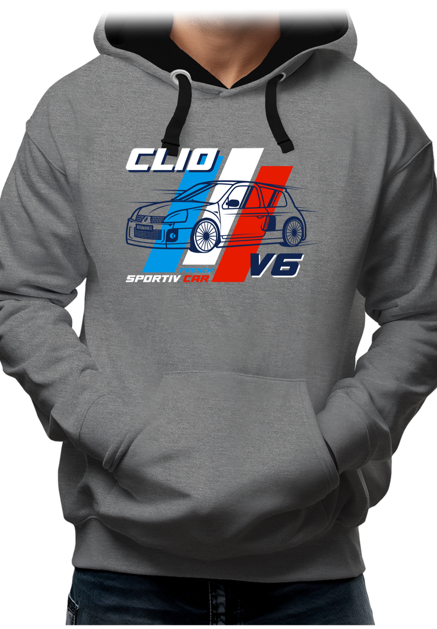 Sweat Adulte Voiture Française Clio V6