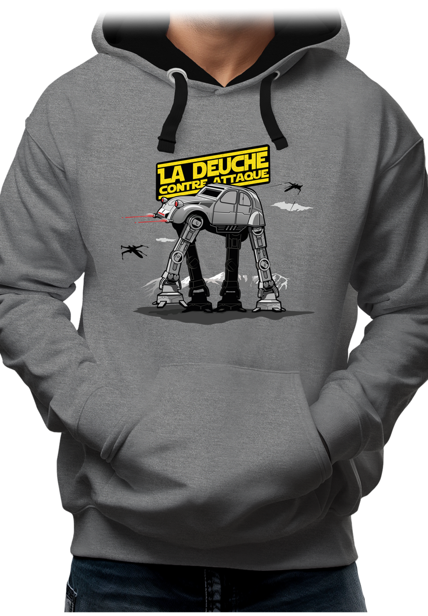 Sweat Adulte Voiture 2CV contre attaque