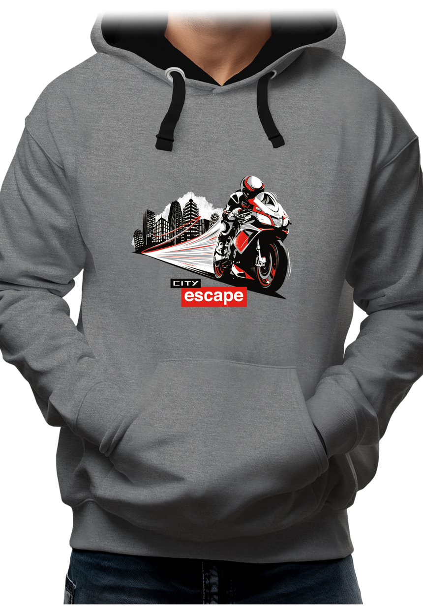 Sweat Adulte Milan city escape en moto