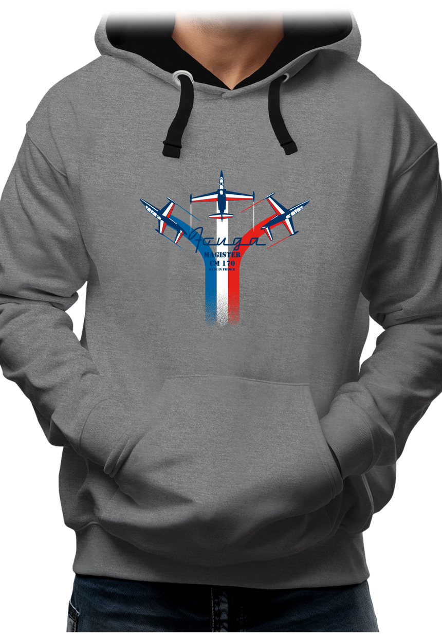 Sweat Adulte Avion Fouga de France en formation