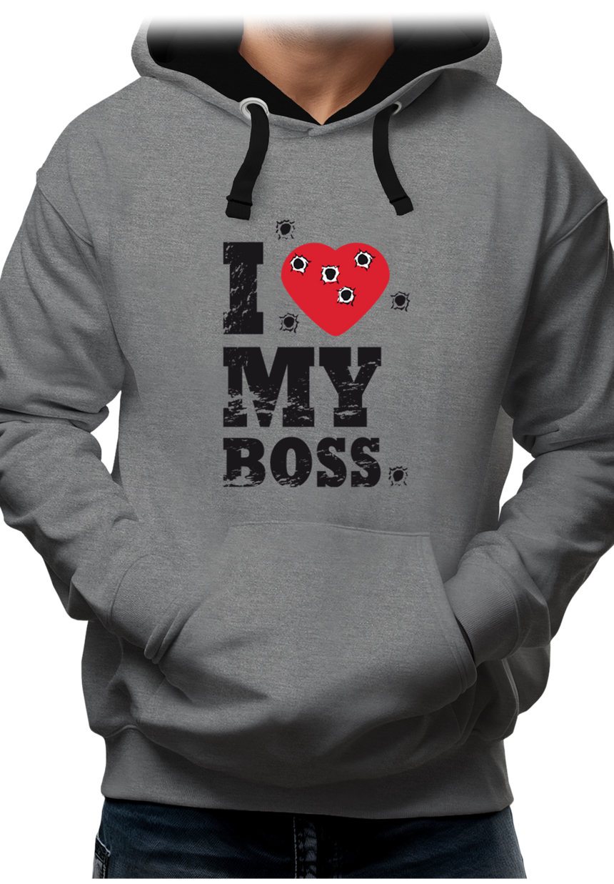 Sweat Adulte I Love My Boss cible de tire