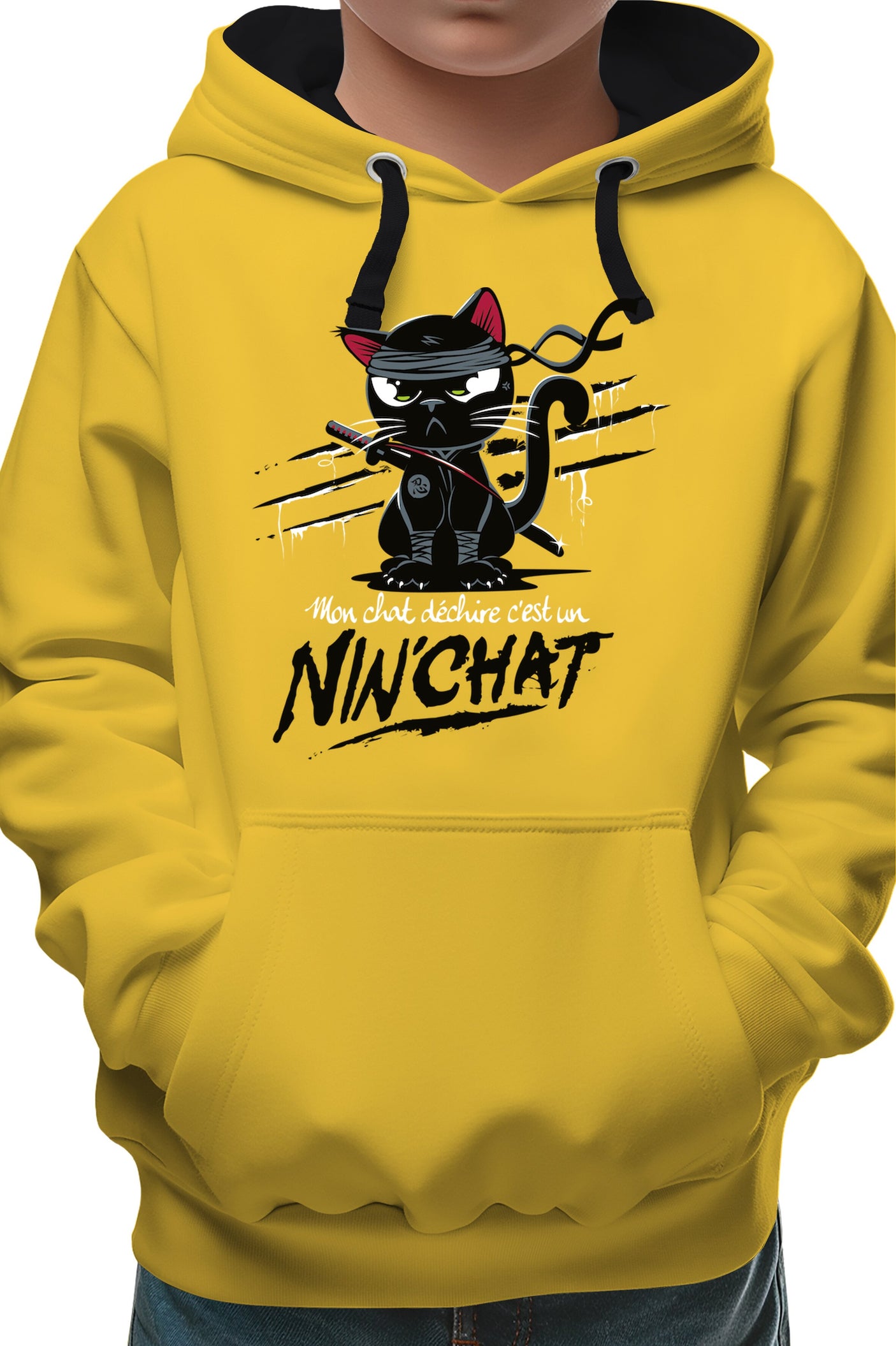 Sweat Enfant Mon chat déchire tout c'est un ninja