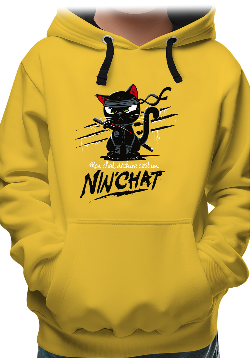 Sweat Enfant Mon chat déchire tout c'est un ninja