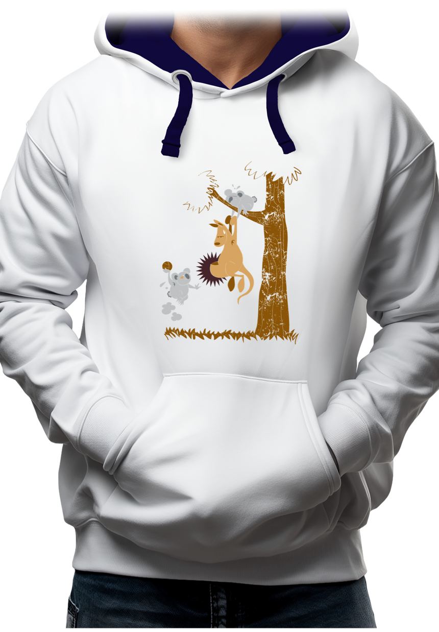 Sweat Adulte Basket kangourou et koala