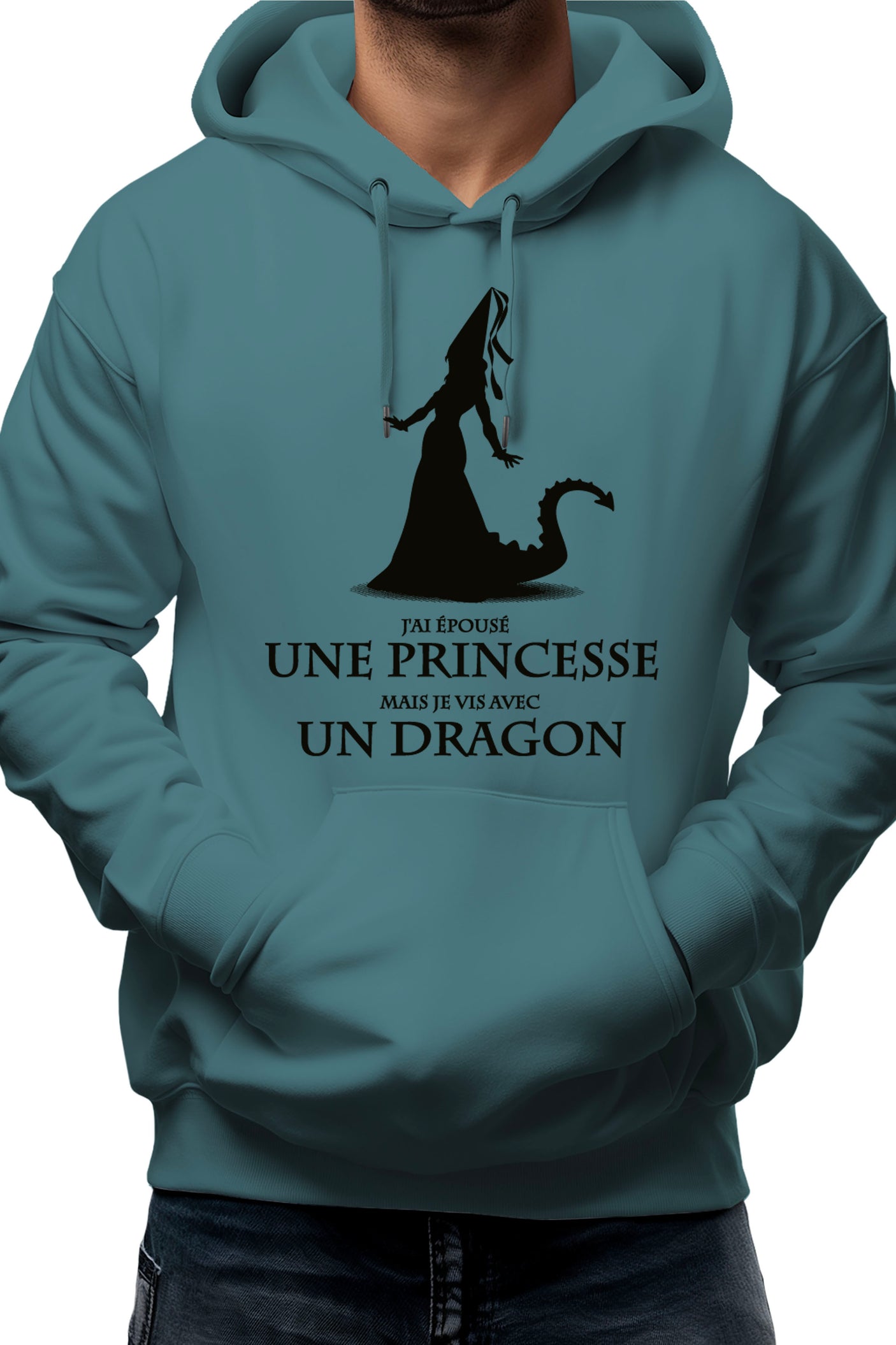 Sweat Adulte D'épouser une princesse à vivre avec un dragon