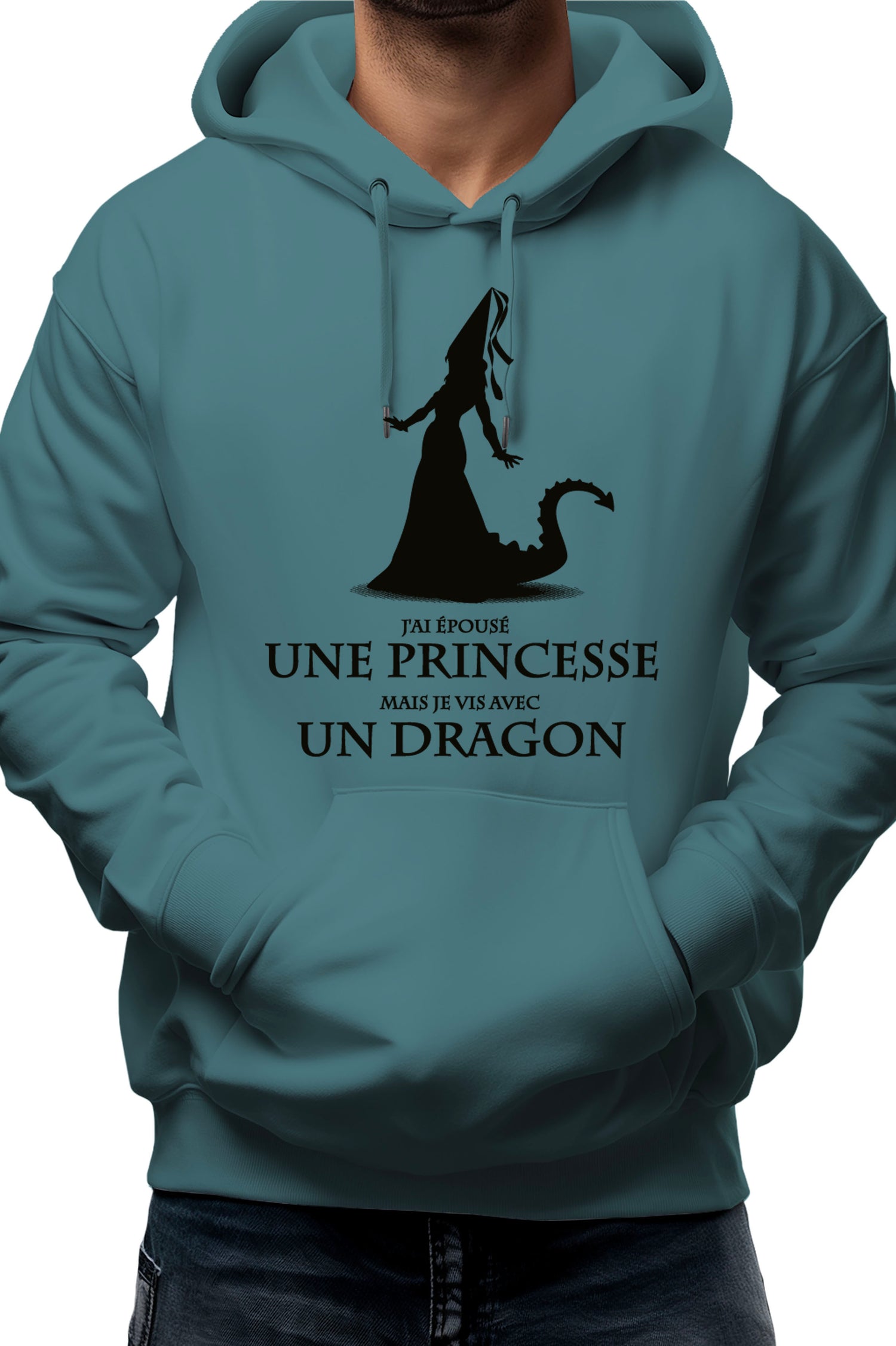 Sweat Adulte D'épouser une princesse à vivre avec un dragon