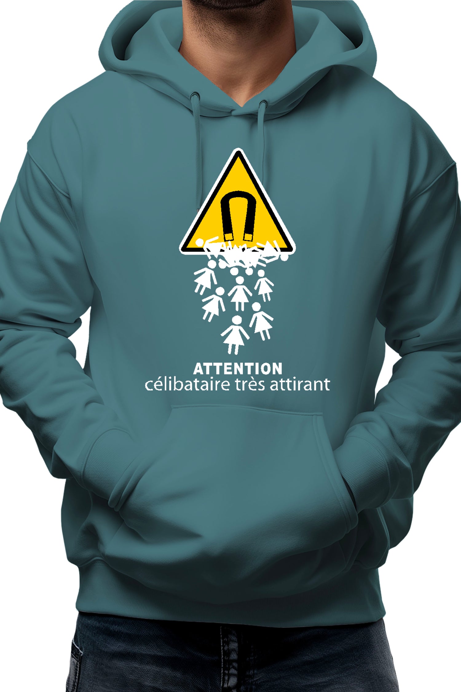 Sweat Adulte Attention célibataire très attirant