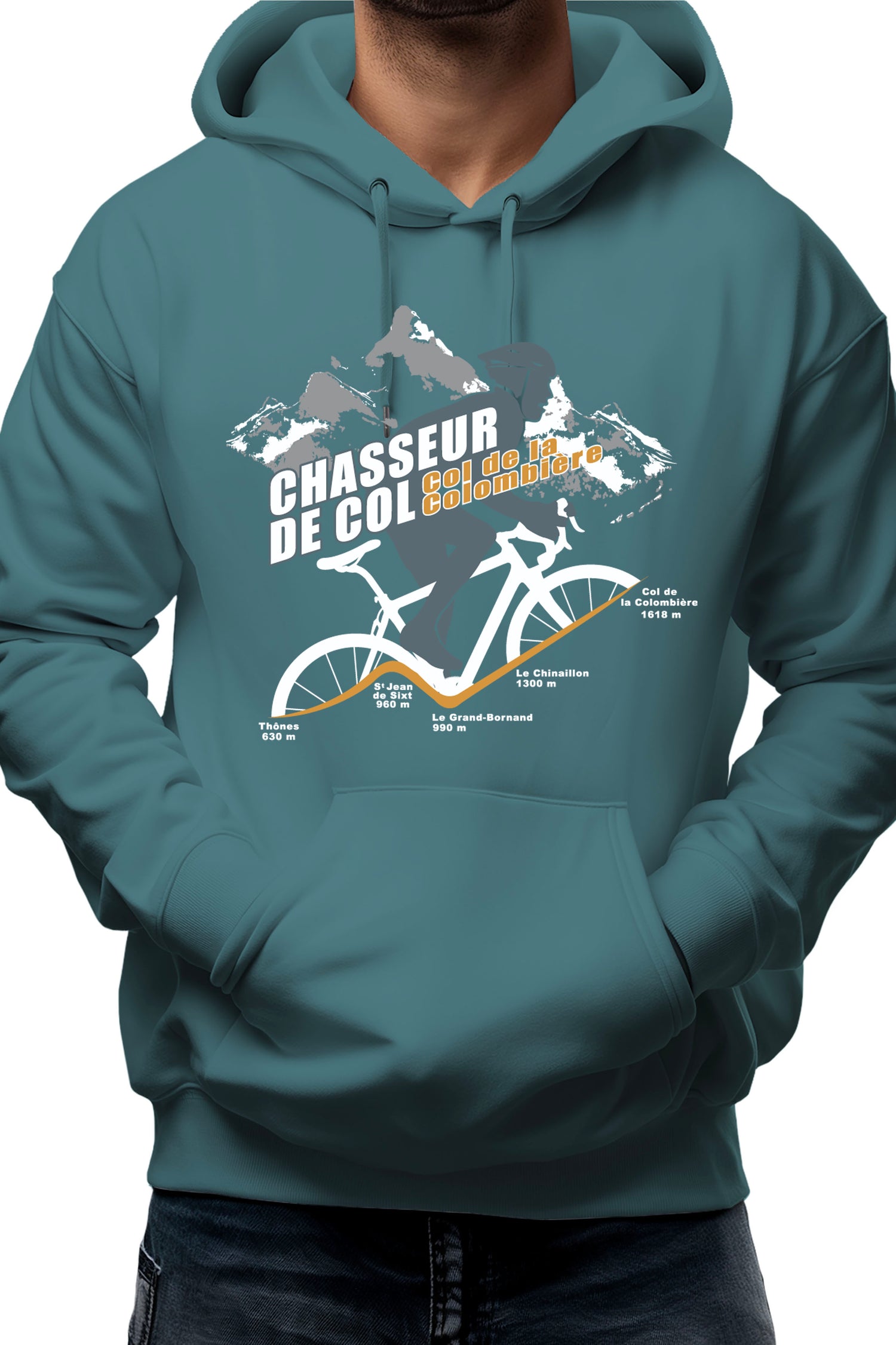 Sweat Adulte Vélo Chasseur de col Colombière