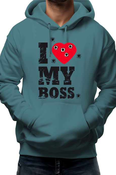 Sweat Adulte I Love My Boss cible de tire