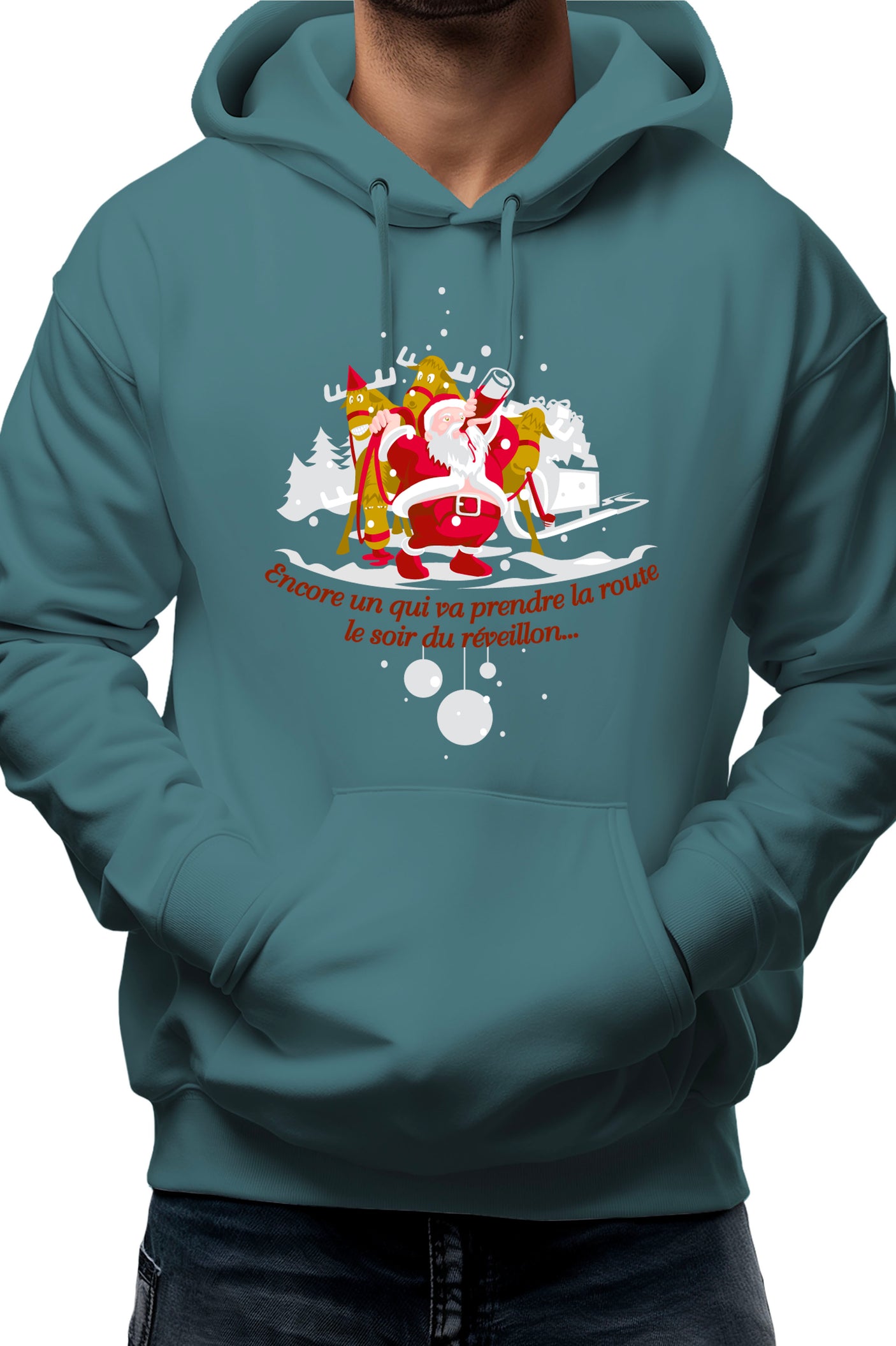 Sweat Adulte Réveillon du père noël