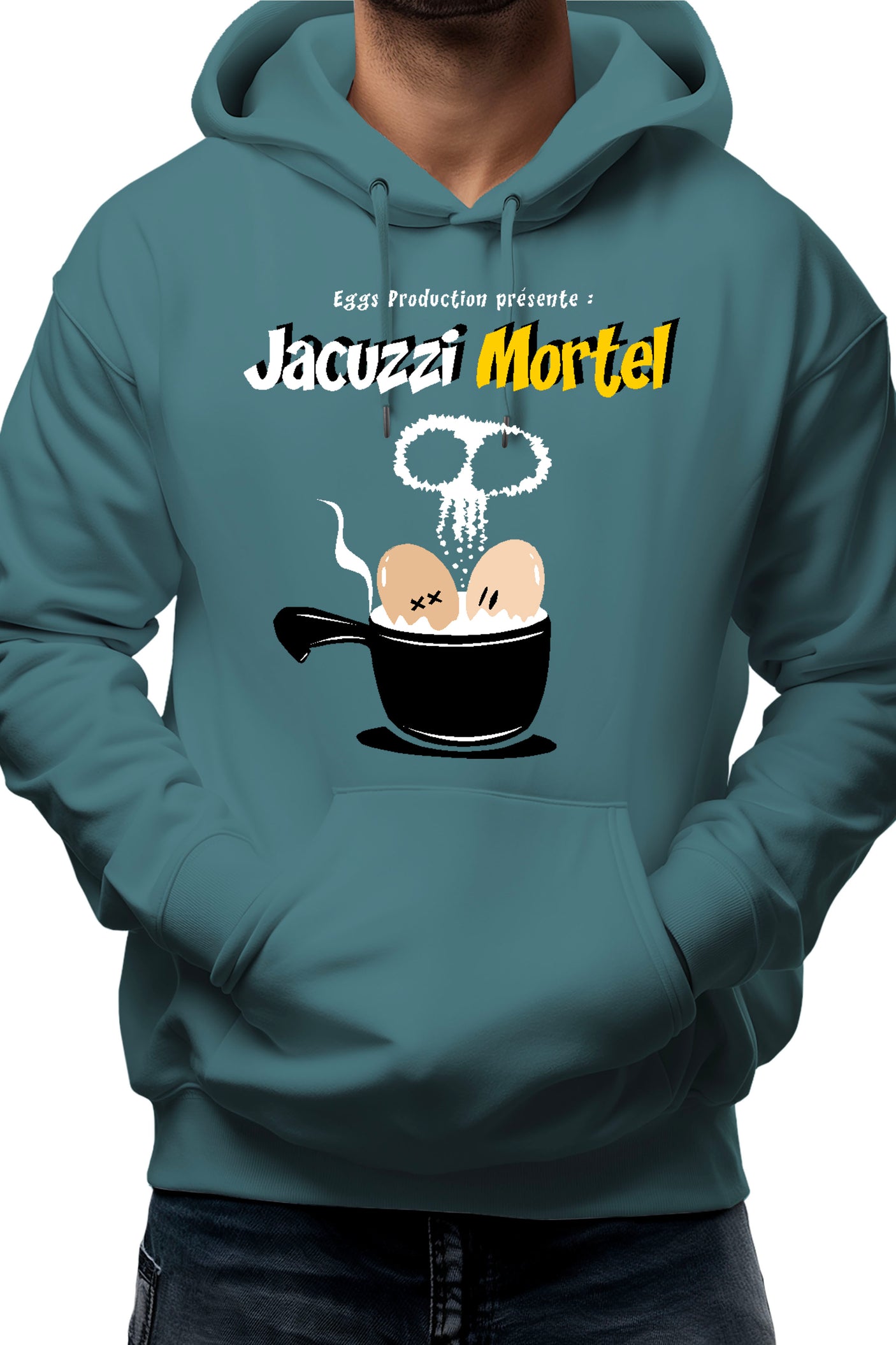 Sweat Adulte Des Oeufs dans un jacuzzi