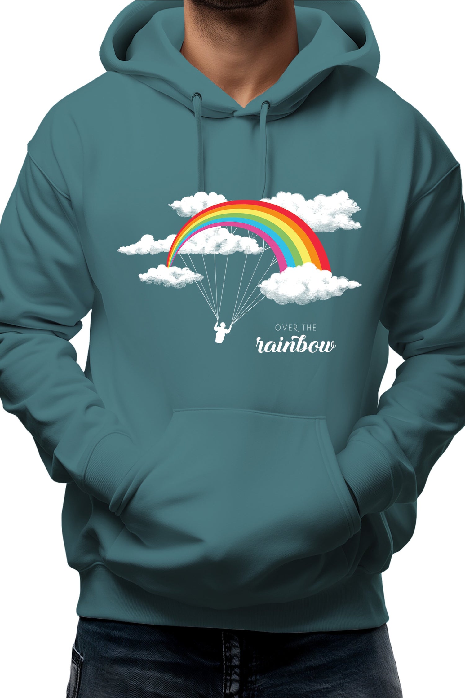Sweat Adulte Parapente arc en ciel