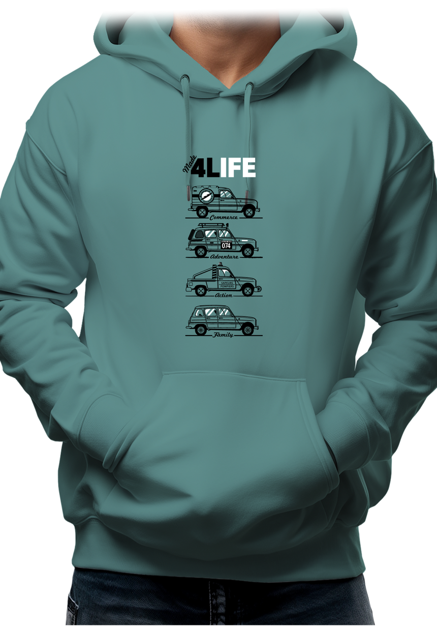 Sweat Adulte Voiture 4L Life
