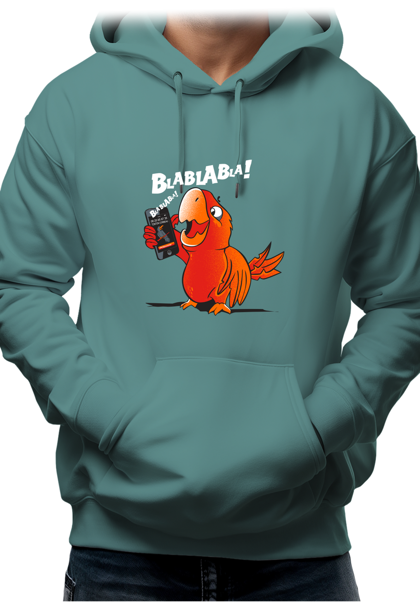 Sweat Adulte Blablabla dit coco le Perroquet