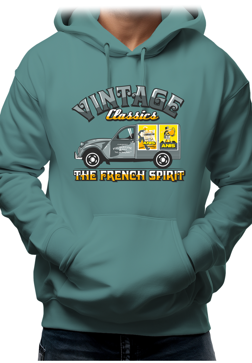 Sweat Adulte Voiture 2CV french spirit pastis