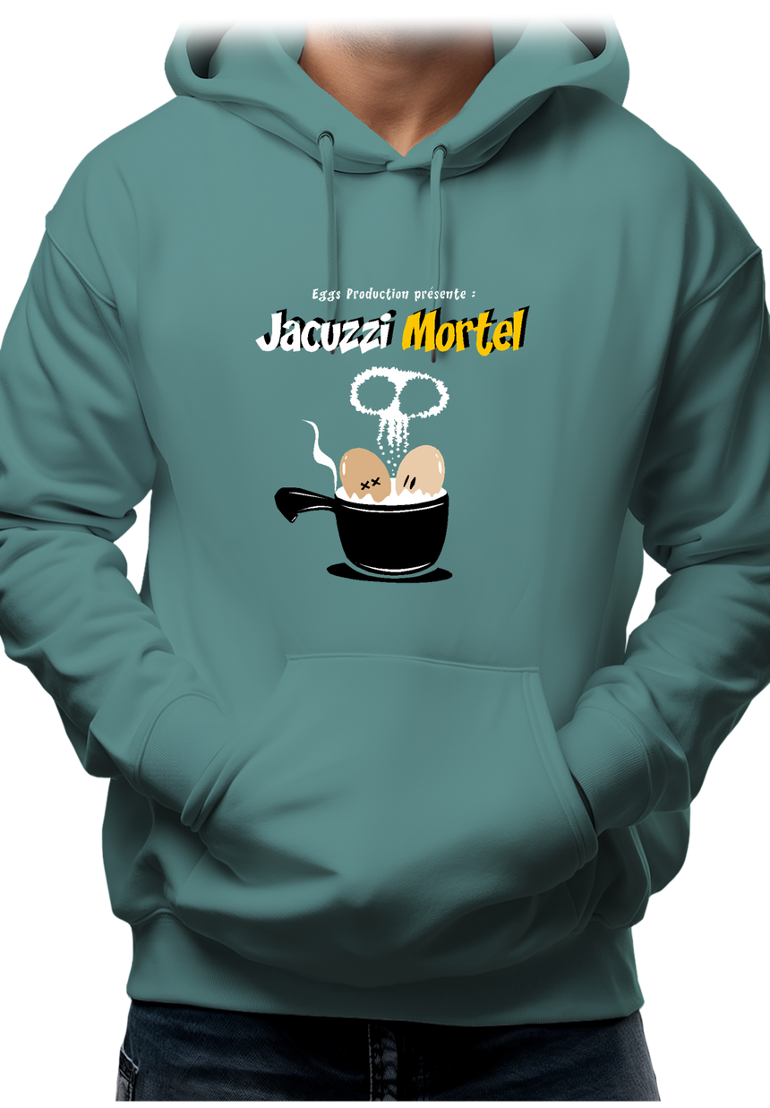 Sweat Adulte Des Oeufs dans un jacuzzi