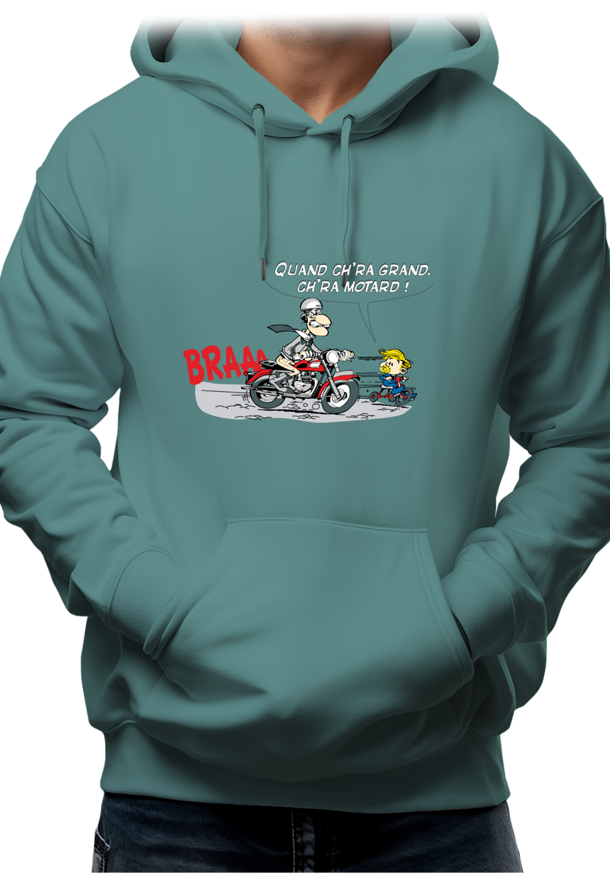 Sweat Adulte Motard et son fils