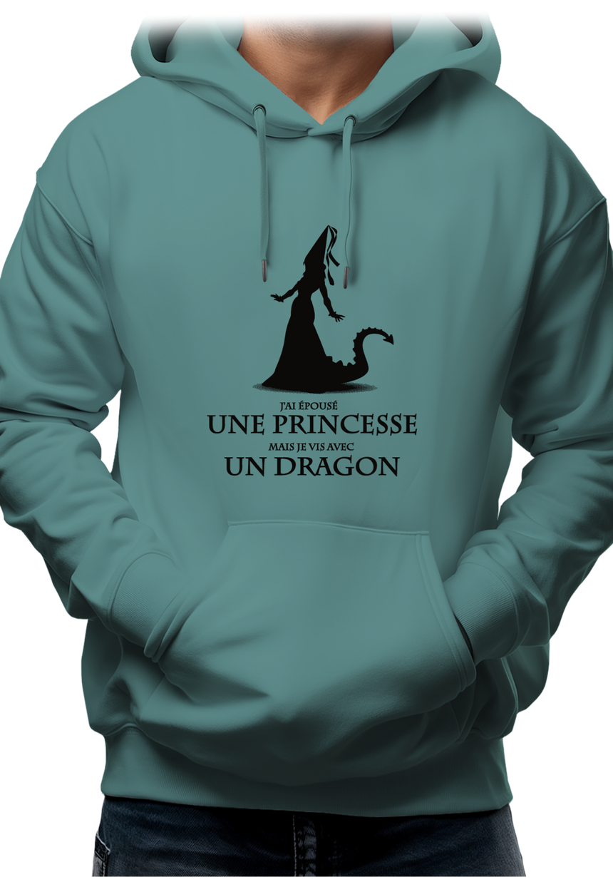 Sweat Adulte J'ai épouser une princesse mais je vis avec un dragon