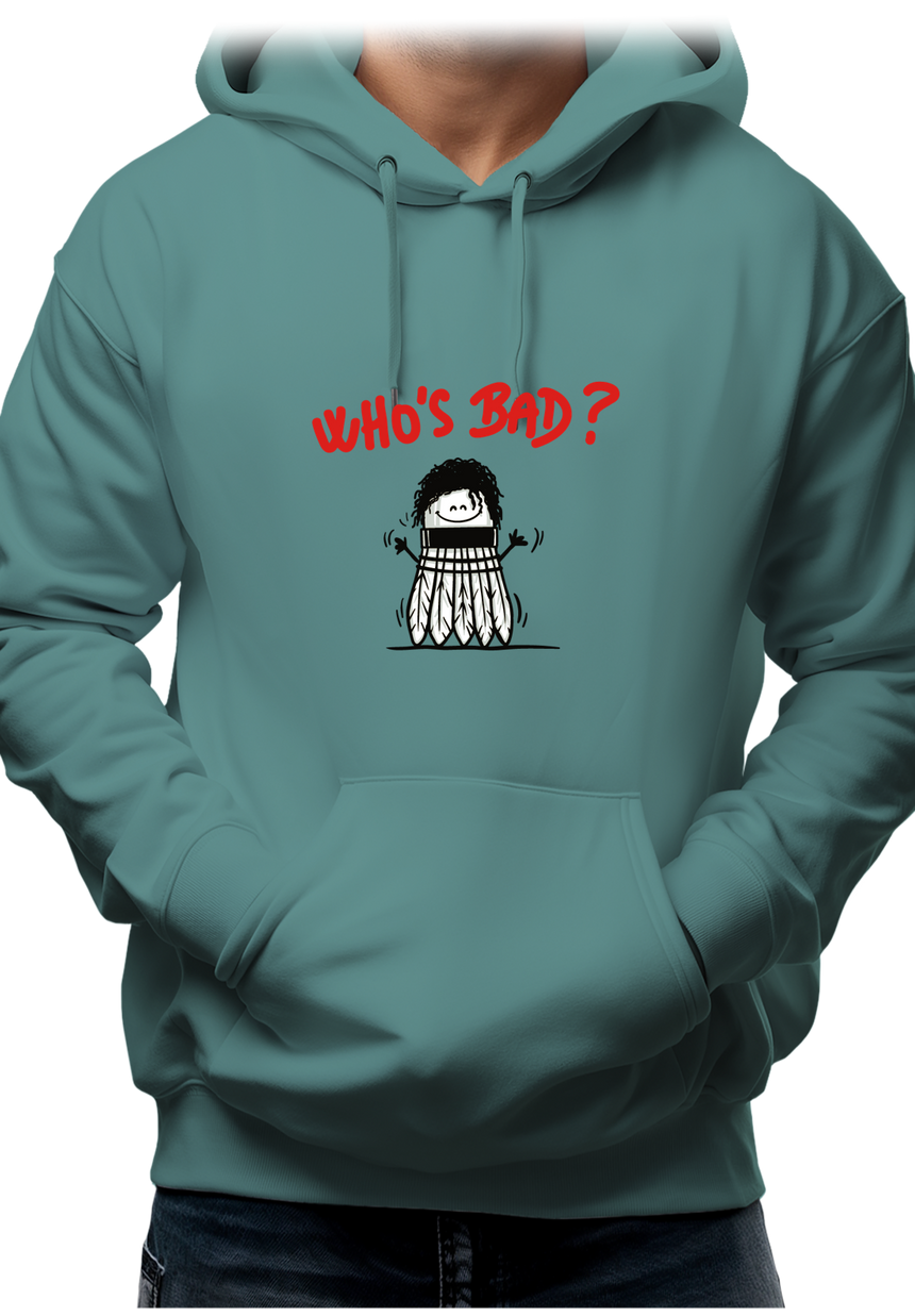 Sweat Adulte Le badminton par Michael Jackson (Who's Bad)