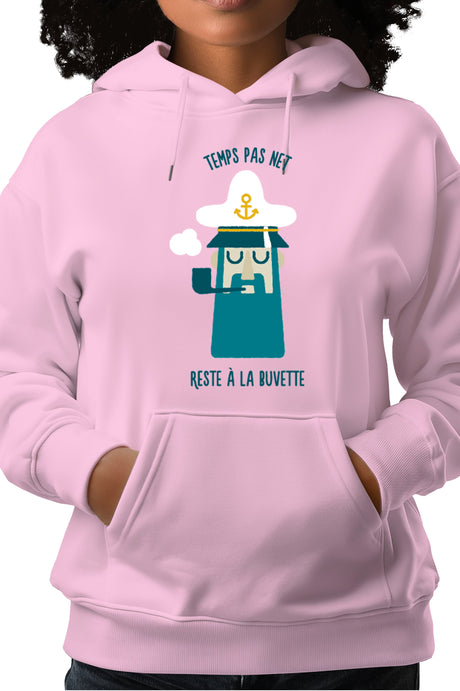 Sweat Adulte Capitaine temps pas net buvette