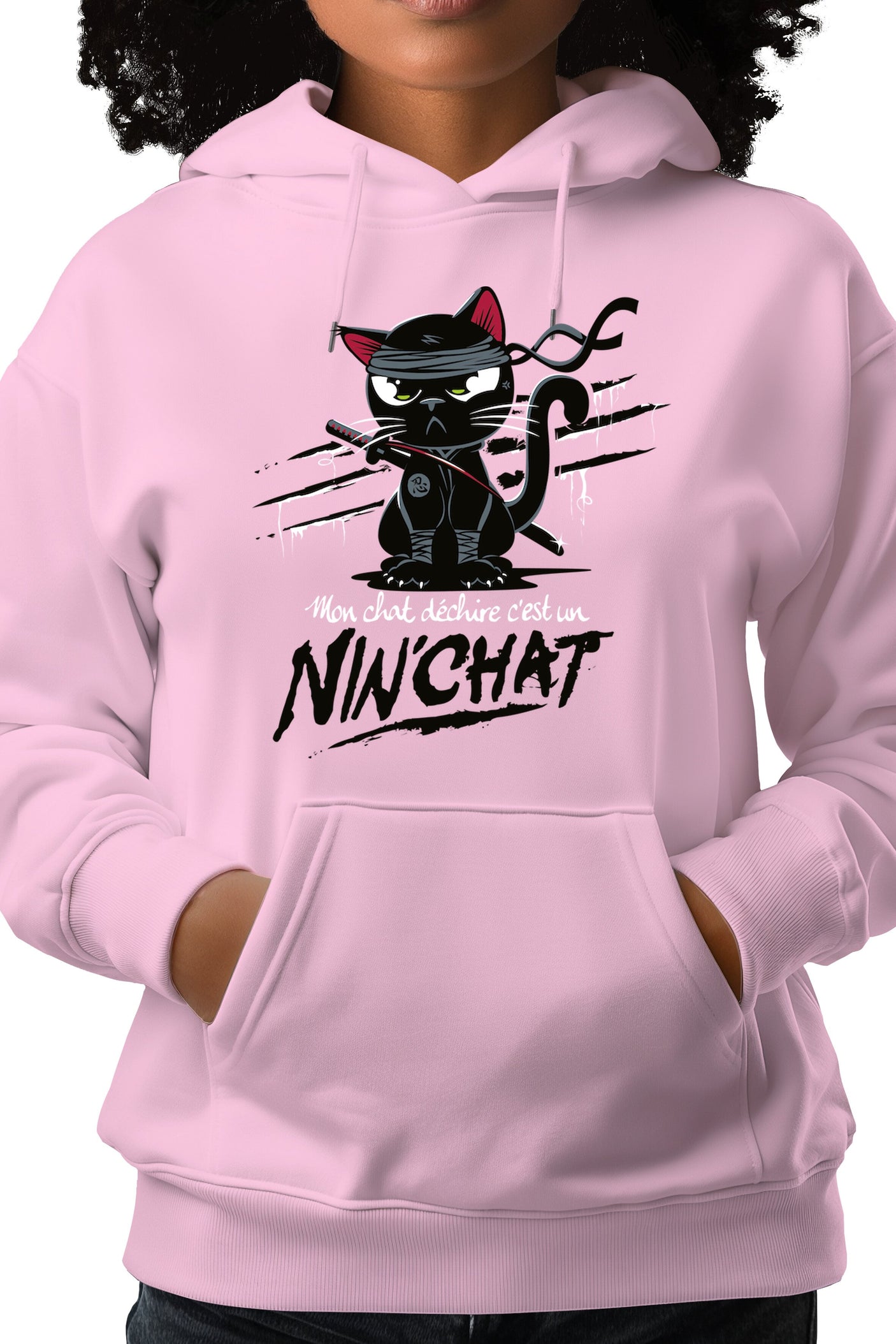 Sweat Adulte Mon chat déchire tout c'est un ninja