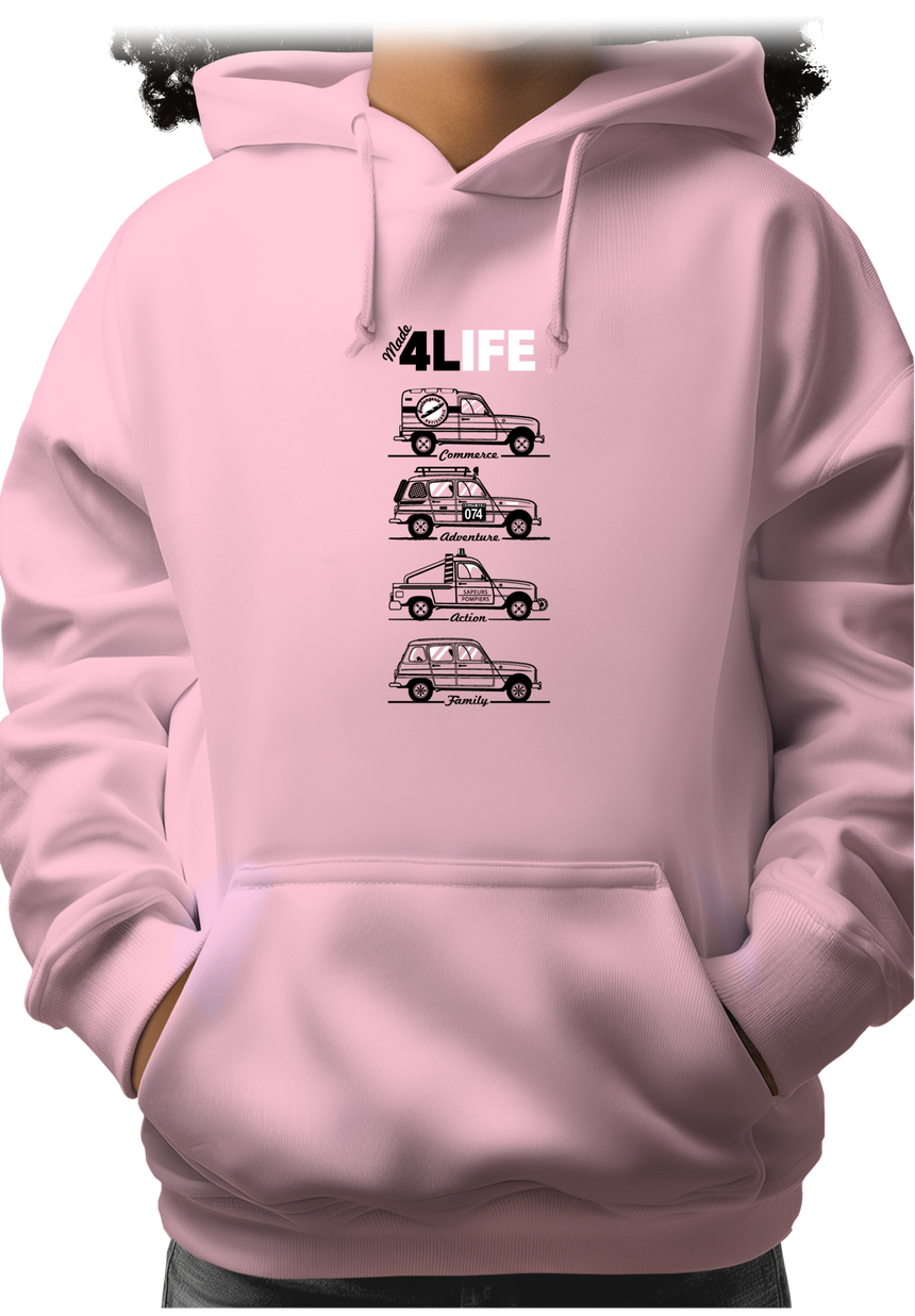 Sweat Adulte Voiture 4L Life