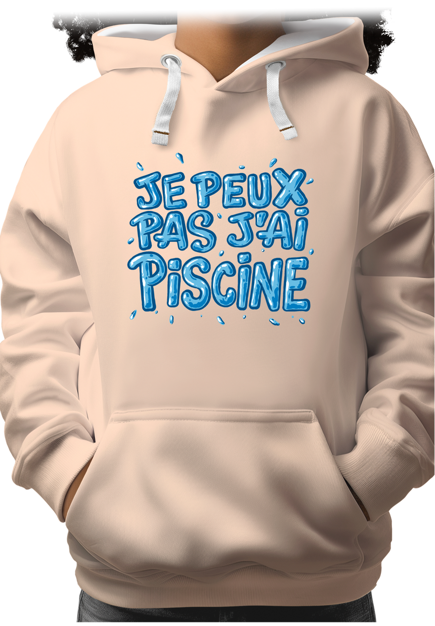 Sweat Enfant Je peux pas, j'ai piscine