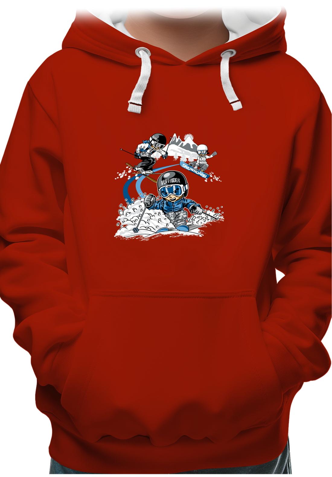 Sweat Enfant 3 garçons ski et surf