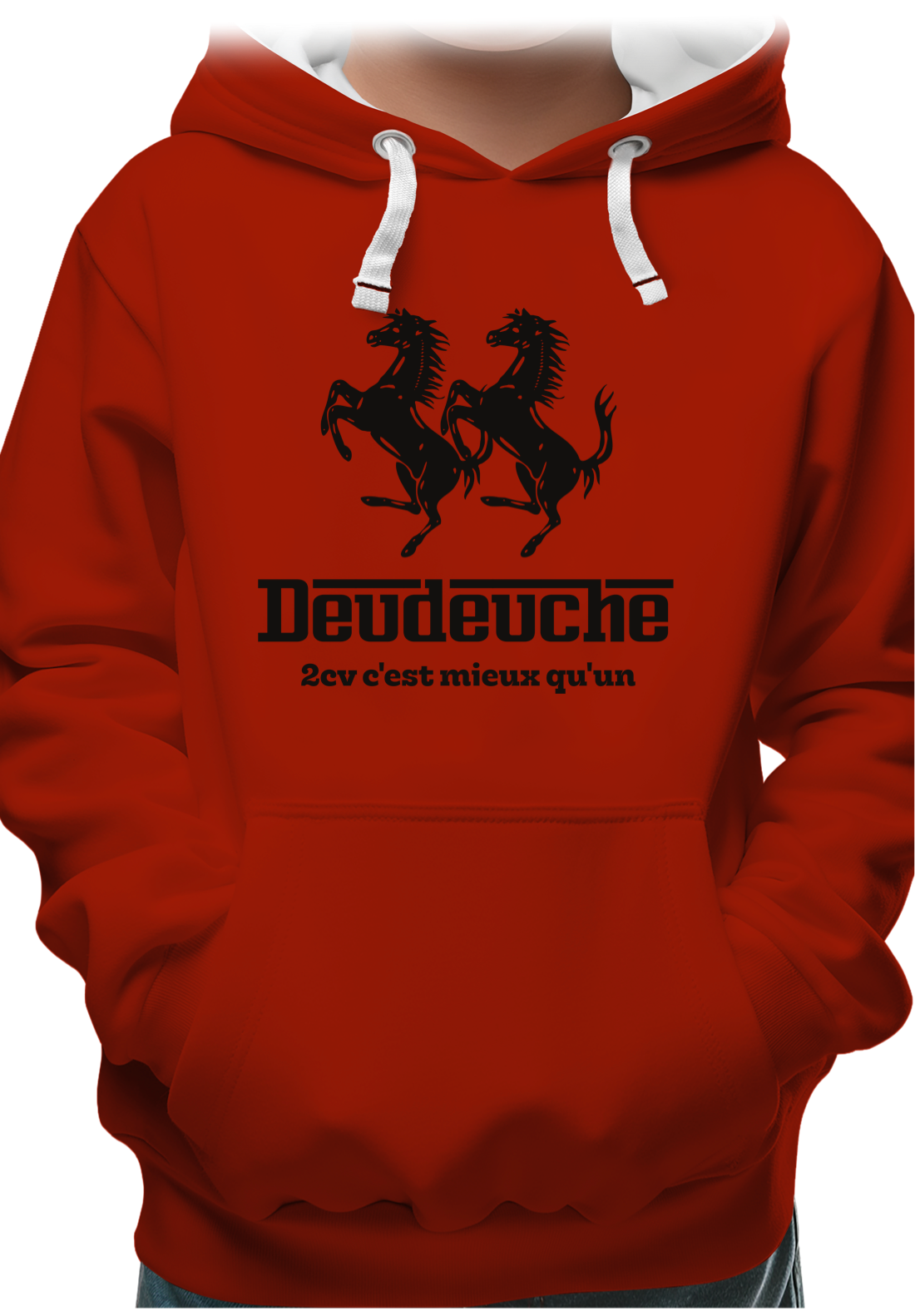 Sweat Enfant Deux 2CV mieux qu'un cheval cabré