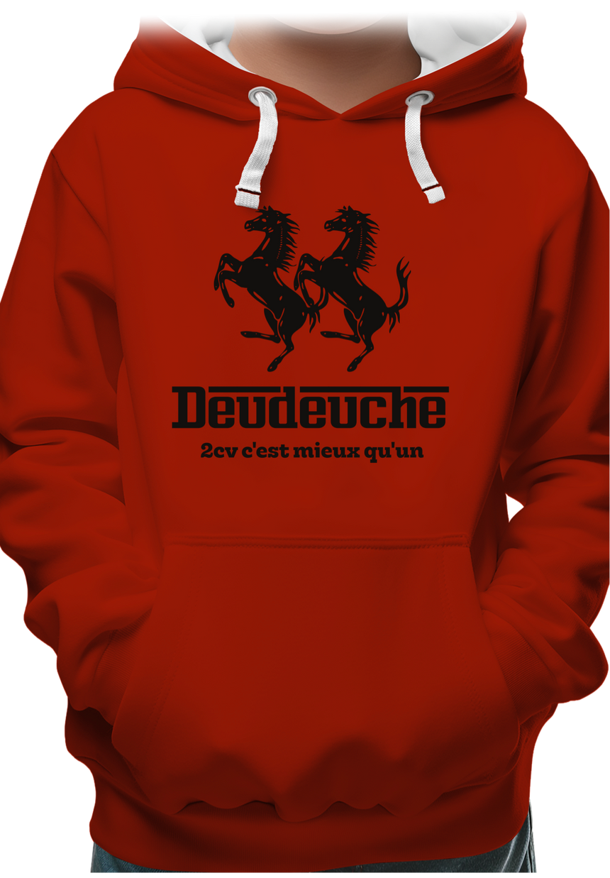 Sweat Enfant Deux 2CV mieux qu'un cheval cabré