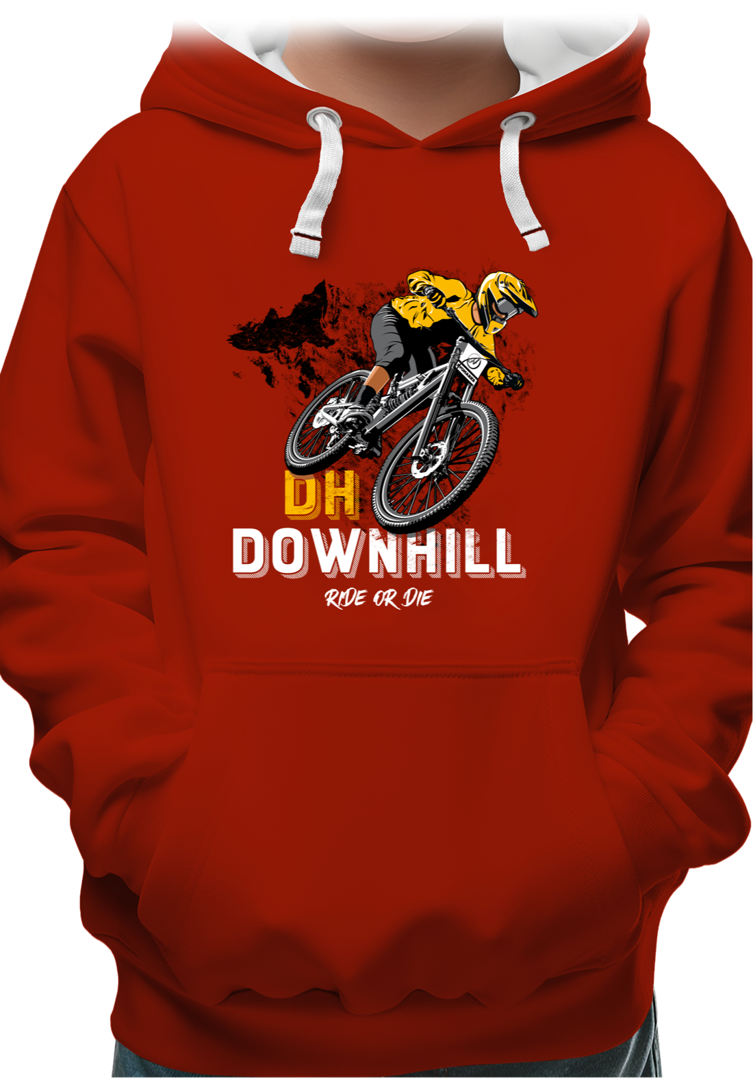 Sweat Enfant Vélo DH Downhill, Ride or die