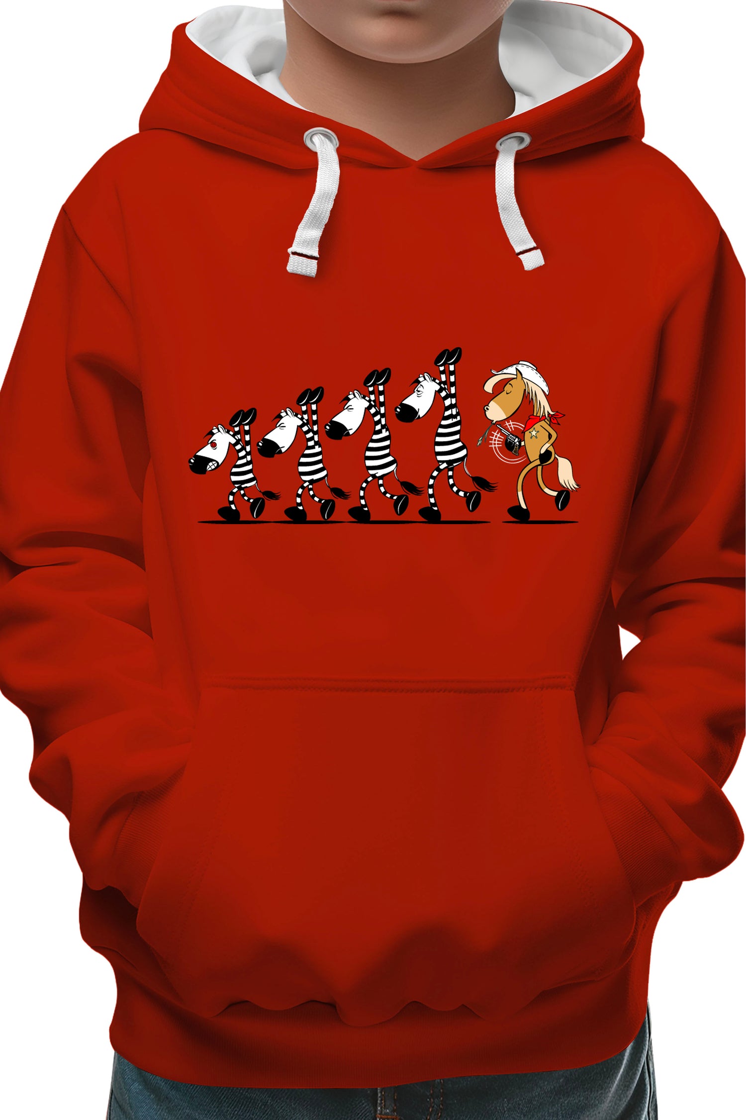 Sweat Enfant Fin de cavale zèbre et cheval