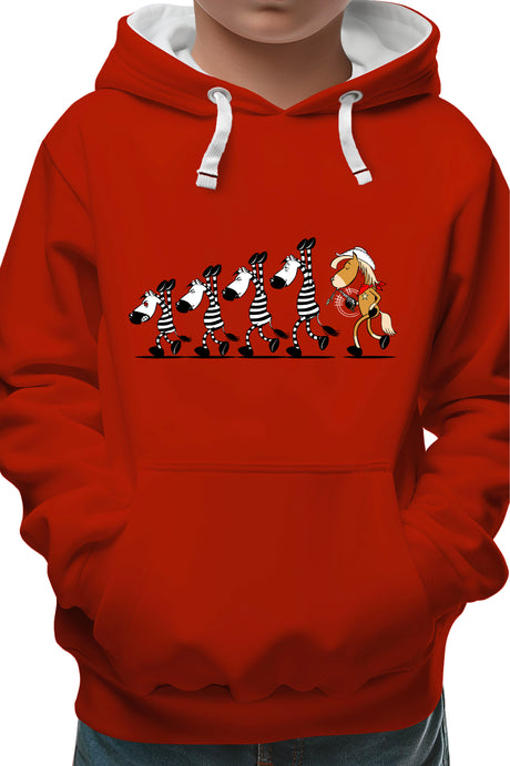 Sweat Enfant Fin de cavale zèbre et cheval