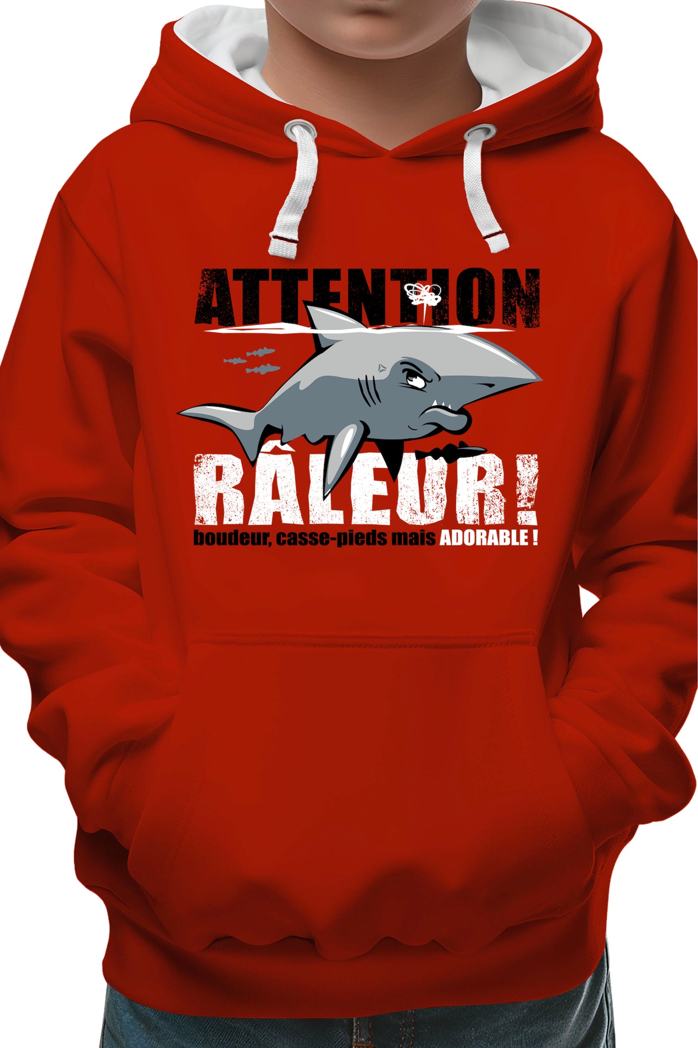Sweat Enfant Attention requin râleur