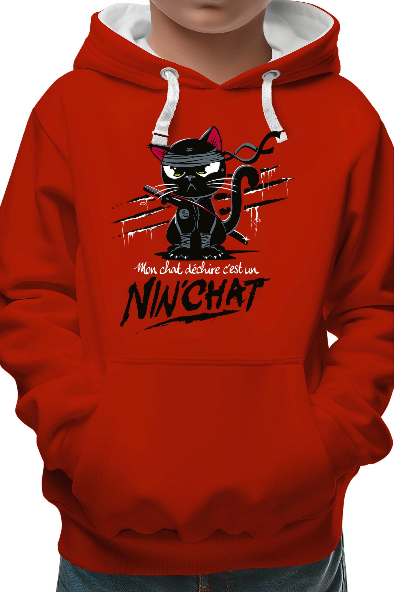 Sweat Enfant Mon chat déchire tout c'est un ninja