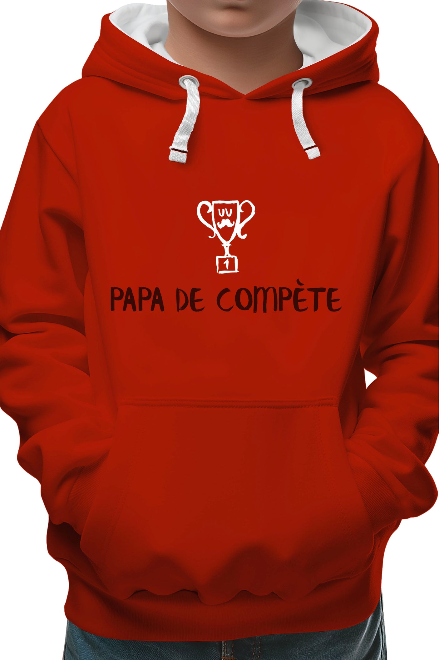Sweat Enfant Un super papa de compète (encre gonflante)