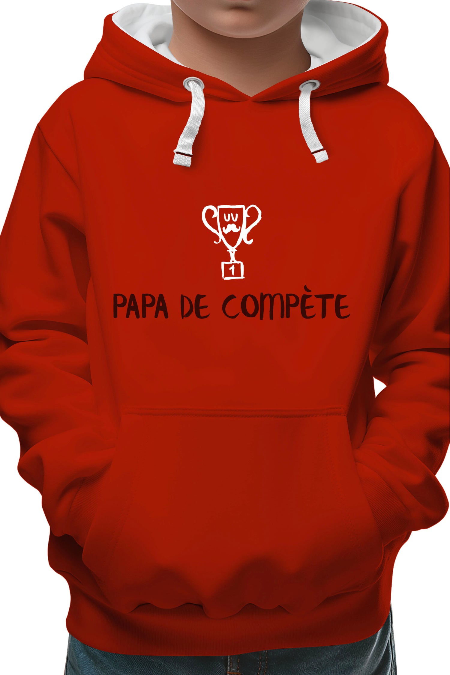 Sweat Enfant Un super papa de compète (encre gonflante)