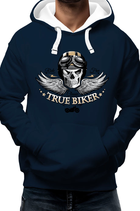 Sweat Adulte True biker tête de mort
