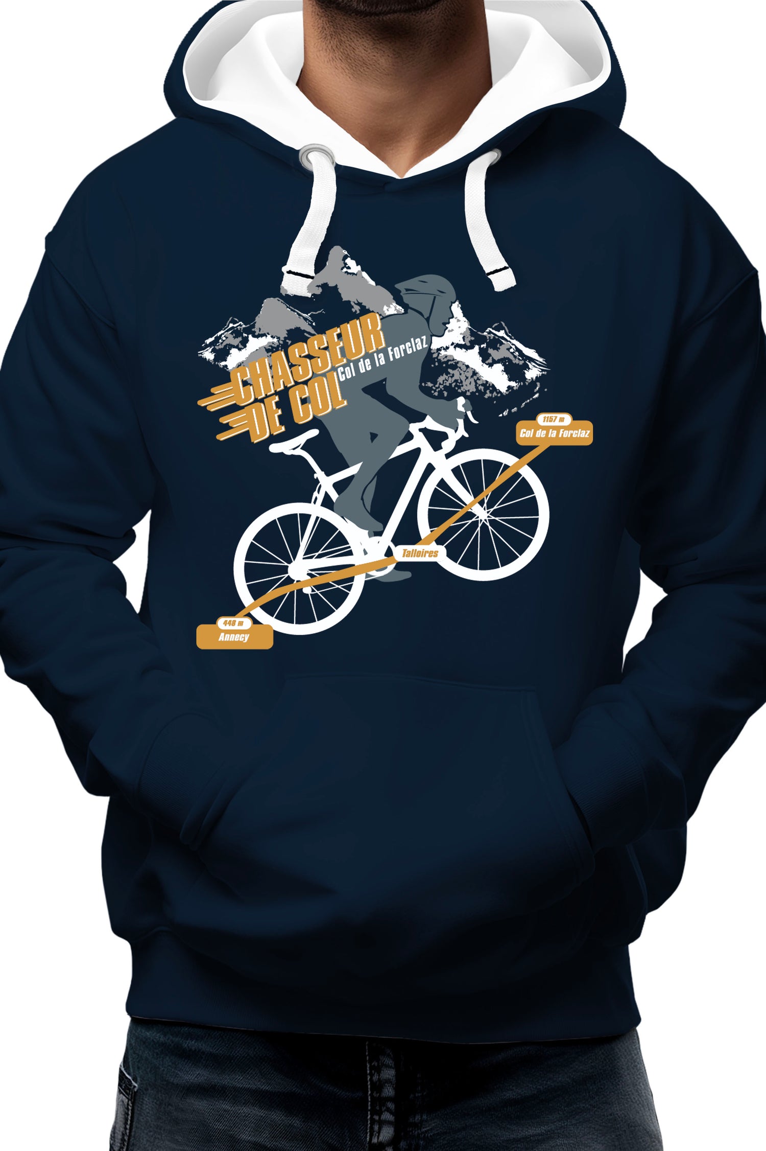 Sweat Adulte Vélo chasseur de col Forclaz
