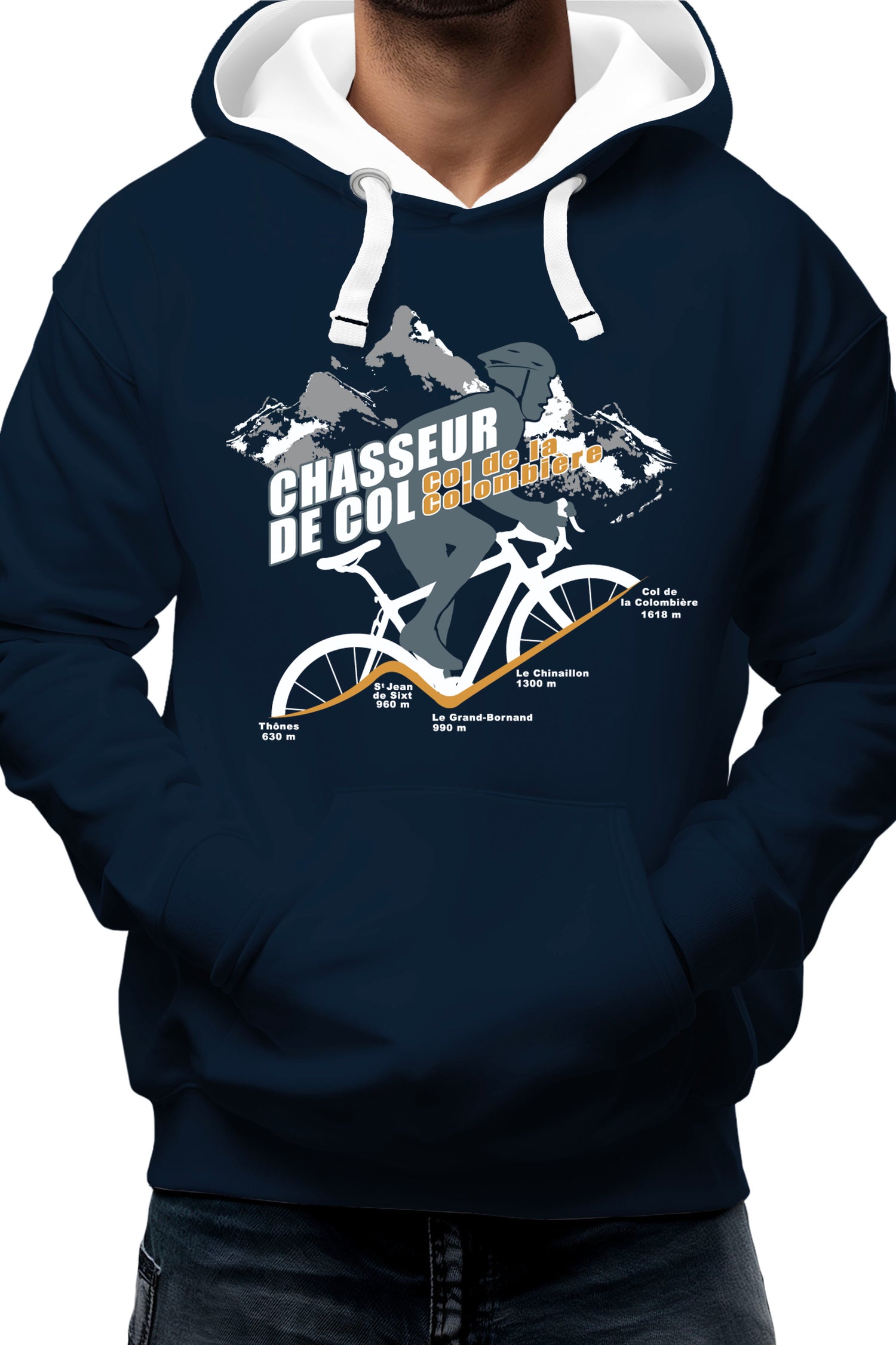 Sweat Adulte Vélo Chasseur de col Colombière