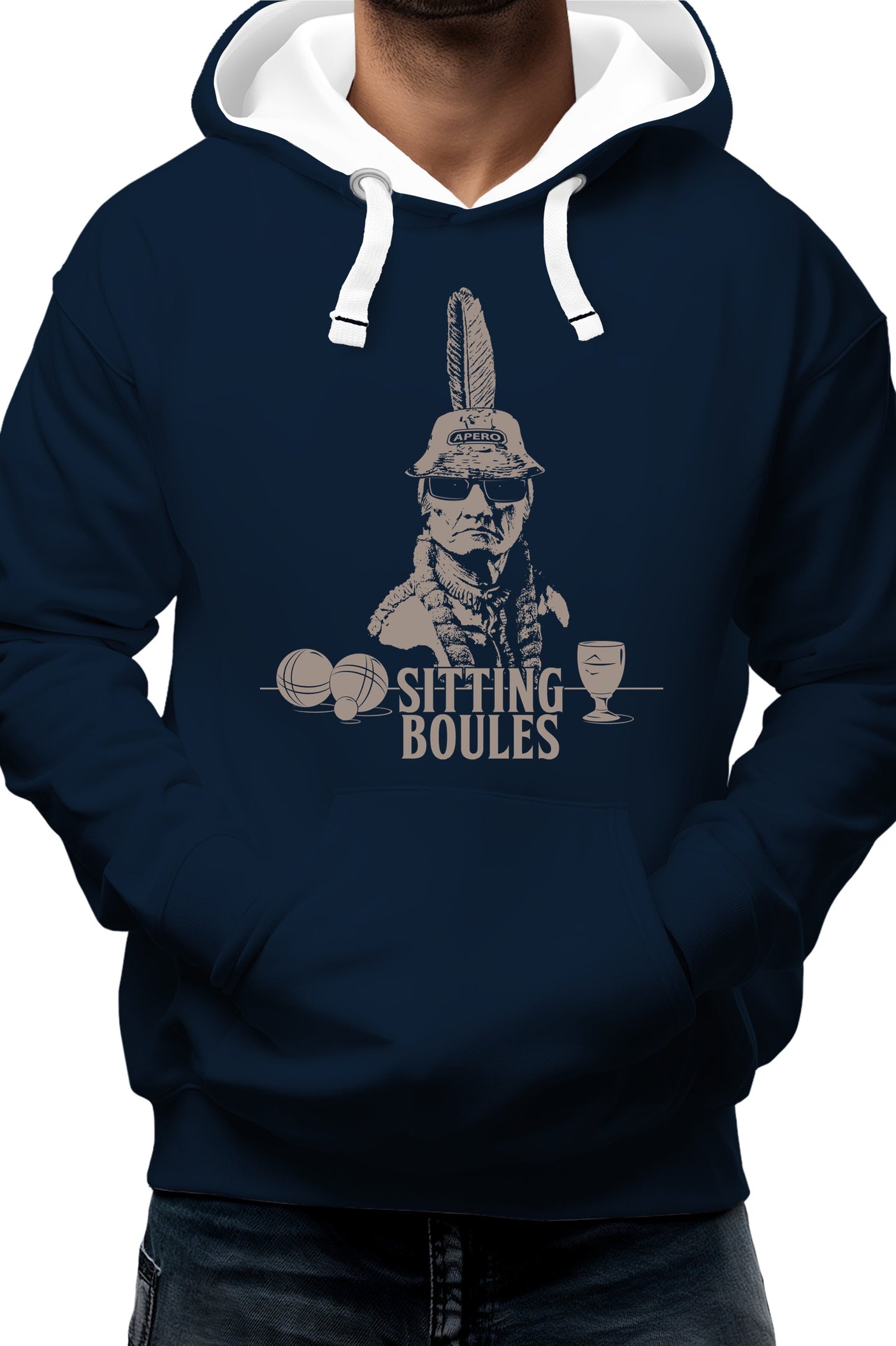 Sweat Adulte Sitting boules fait l'apéro