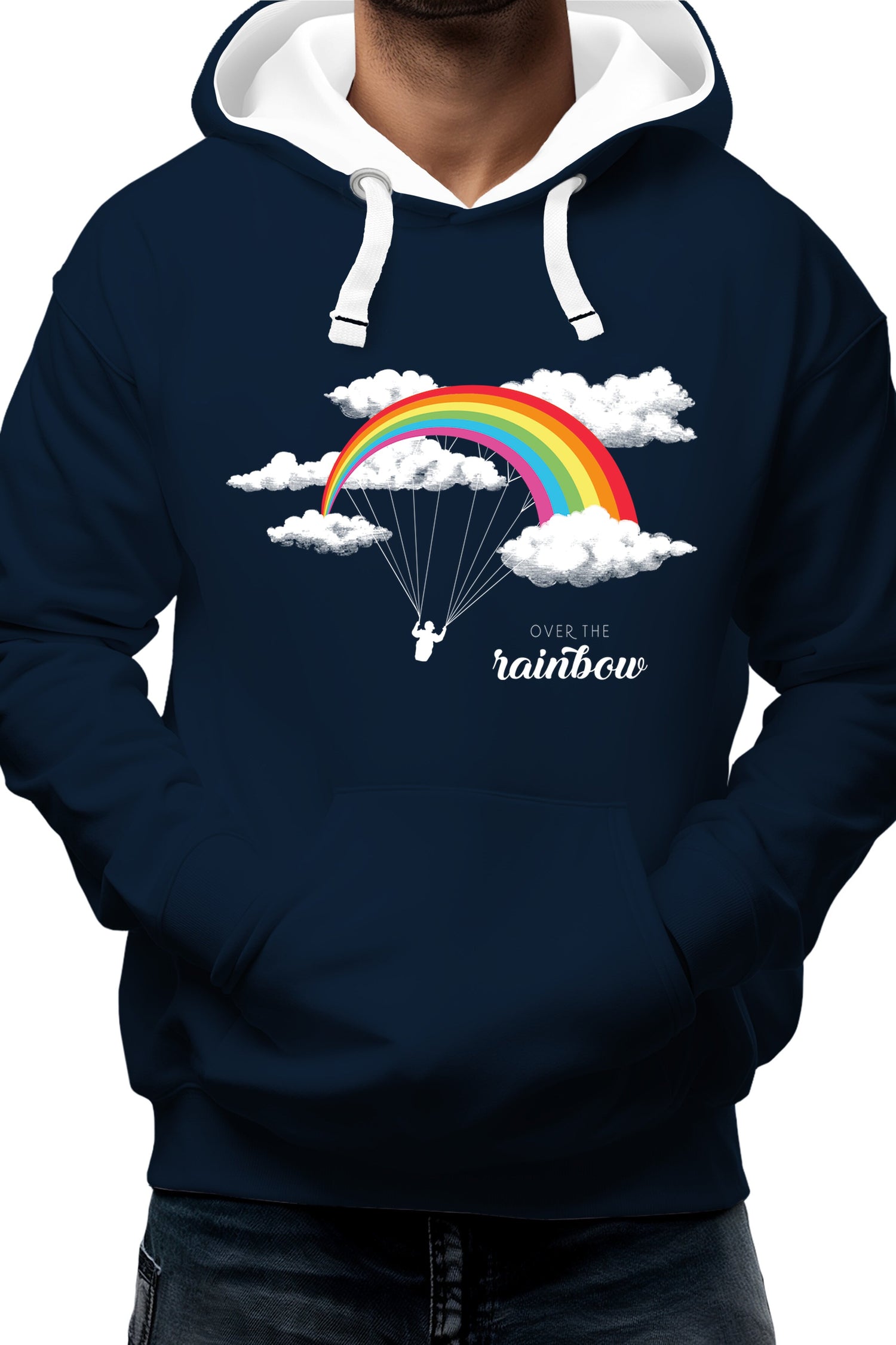 Sweat Adulte Parapente arc en ciel