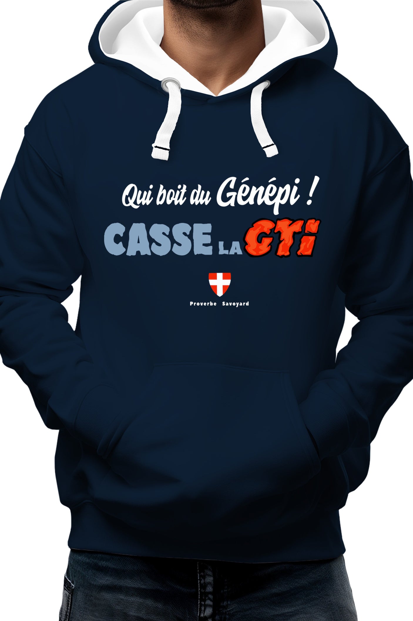Sweat Adulte Qui boit le Génépi casse la GTI
