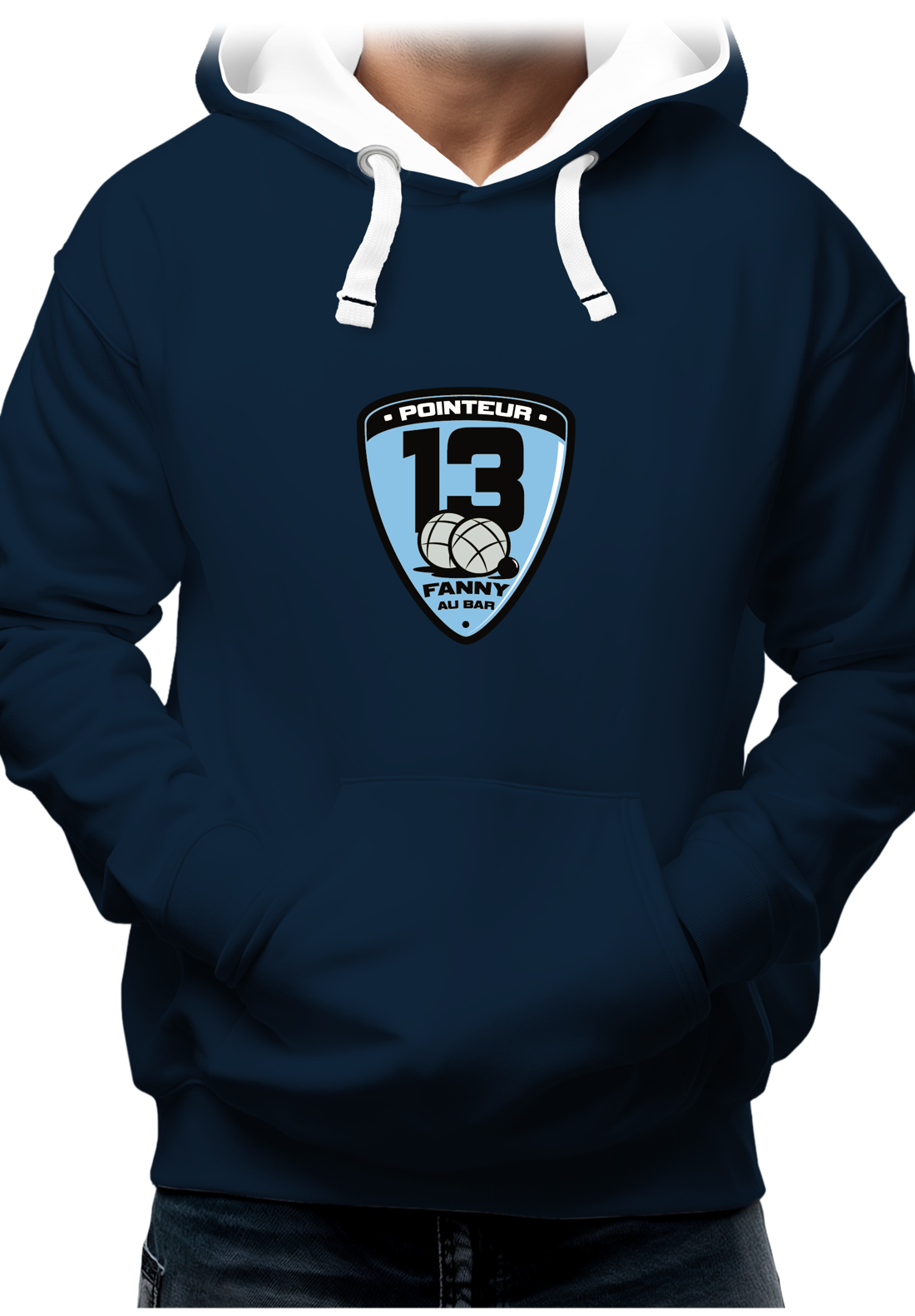 Sweat Adulte Fanny au bar, Pointeur Pétanque