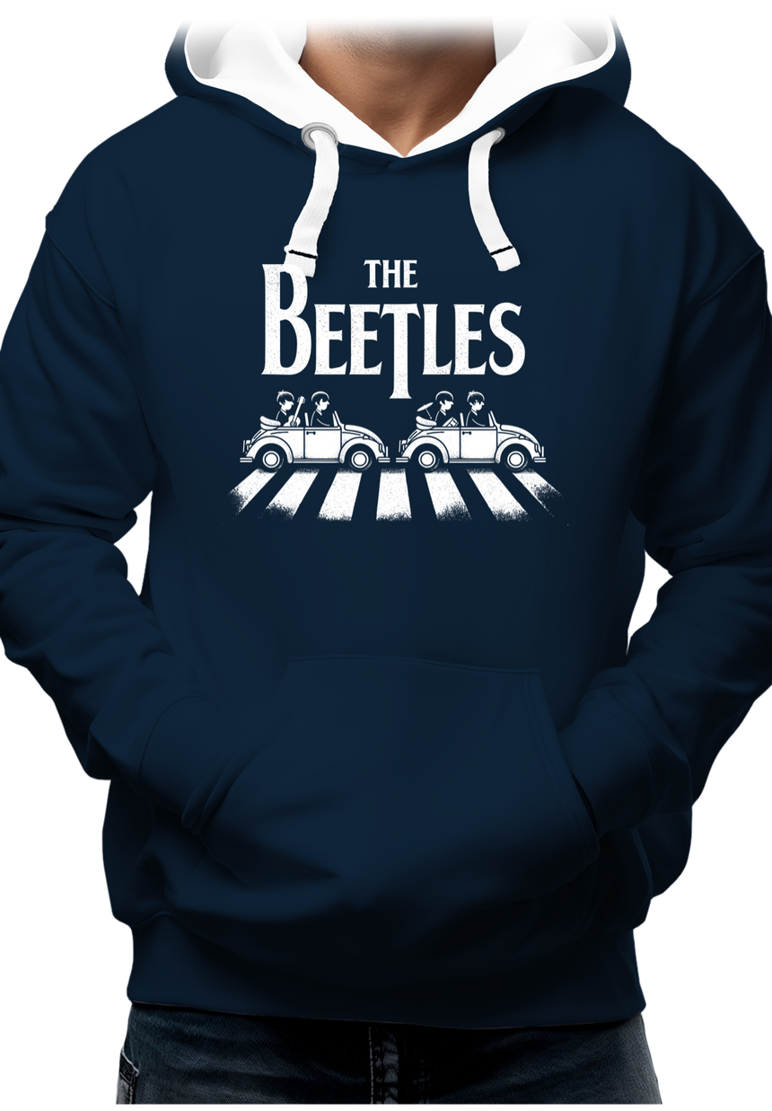 Sweat Adulte The beetles, voiture coccinelle qui traverse