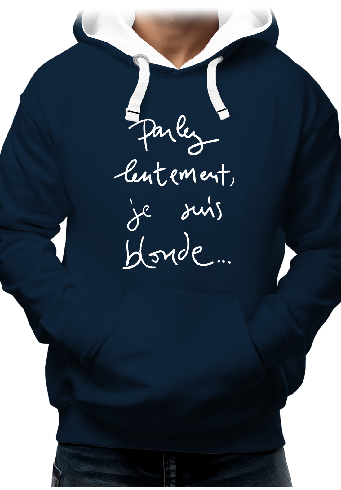 Sweat Adulte Parlez Lentement Je Suis Blonde