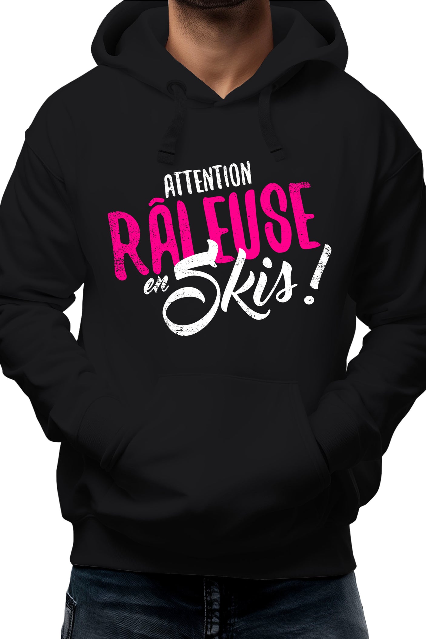 Sweat Adulte Attention râleuse en ski