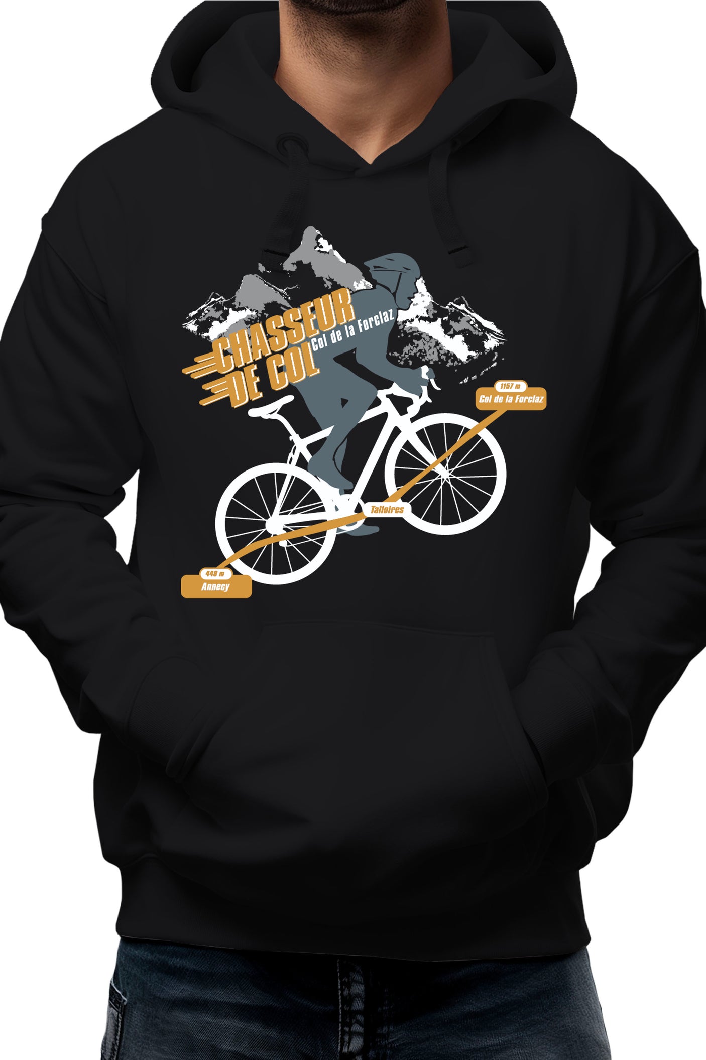Sweat Adulte Vélo chasseur de col Forclaz