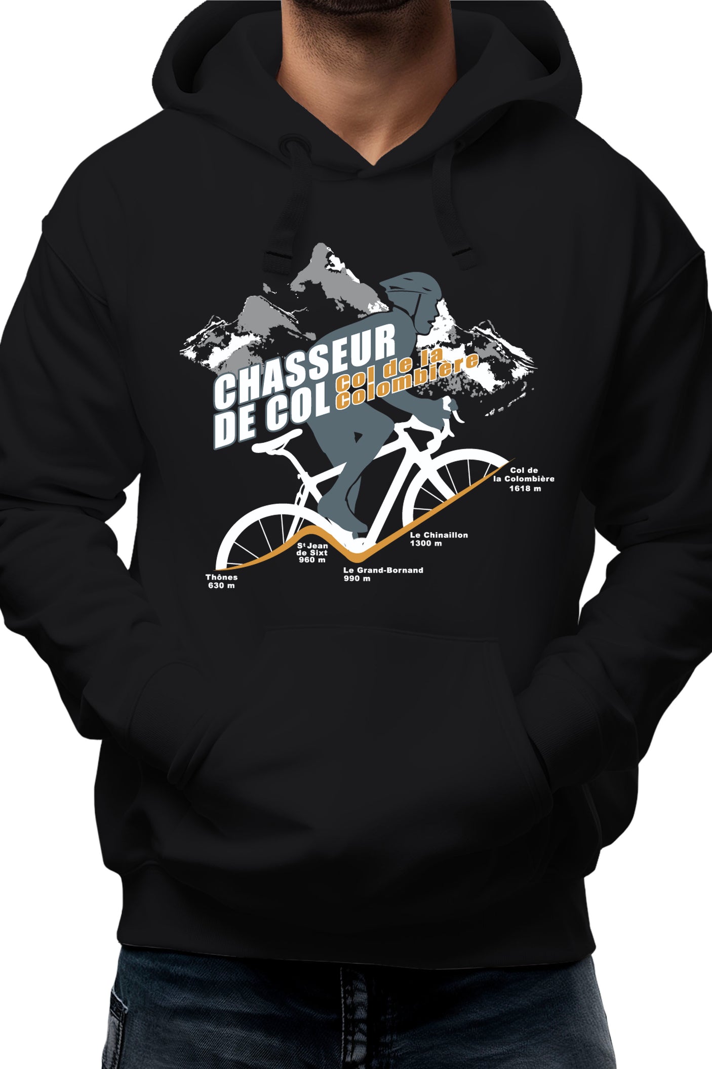 Sweat Adulte Vélo Chasseur de col Colombière