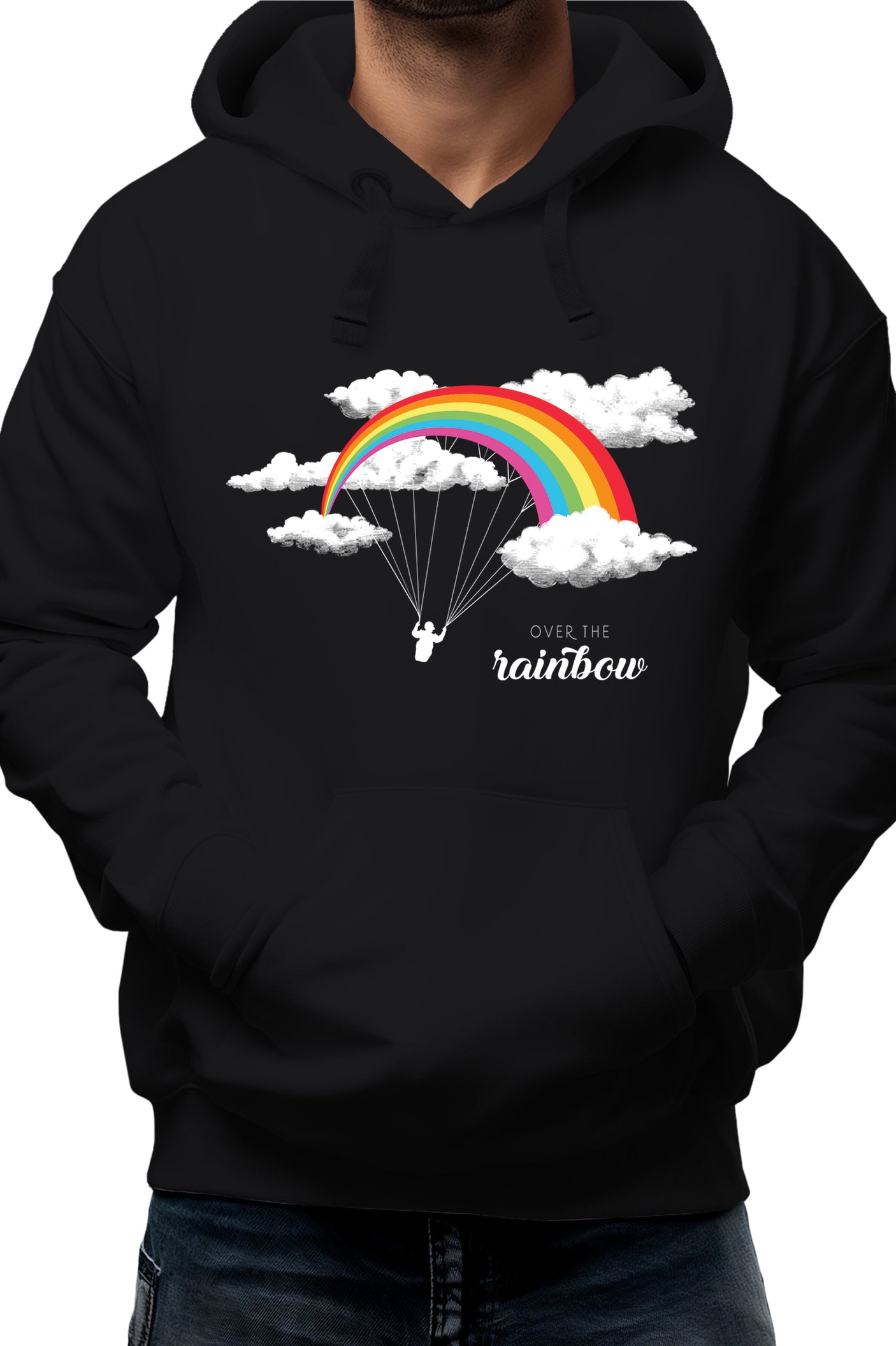 Sweat Adulte Parapente arc en ciel